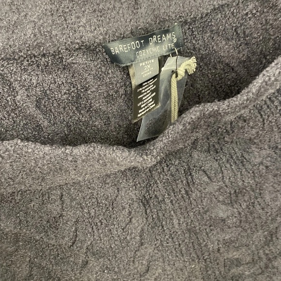 NWT Barefoot Dreams CozyChic Lite Cable Pant, Wide Leg Size 2X Petite Onyx Blue - Picture 6 of 7